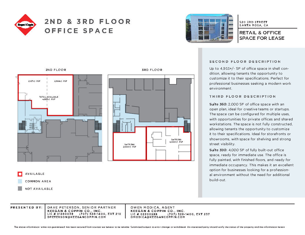 520 3rd St, Santa Rosa, CA à louer Plan d’étage– Image 1 sur 1