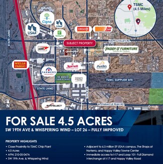 Plus de détails pour 2117 W Whispering Wind Dr, Phoenix, AZ - Terrain à vendre