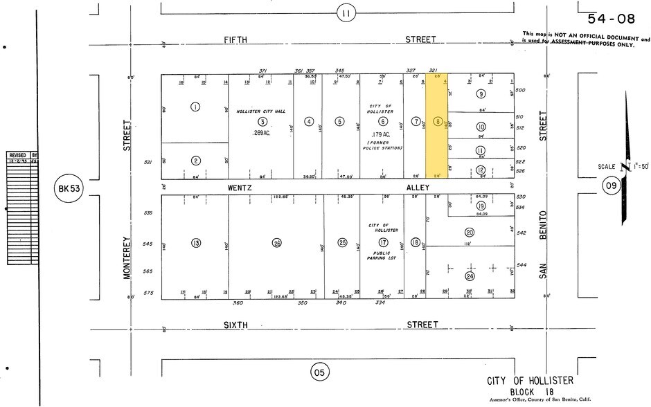 321 5th St, Hollister, CA à vendre - Plan cadastral – Image 3 sur 33