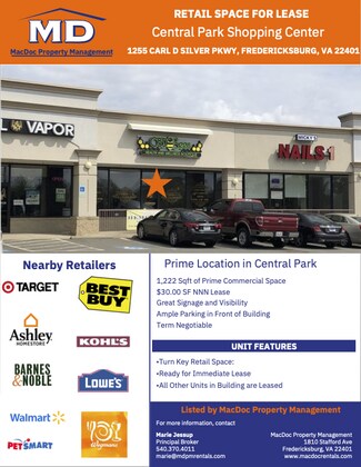 Plus de détails pour 1251 Carl D. Silver Pky, Fredericksburg, VA - Local commercial à louer