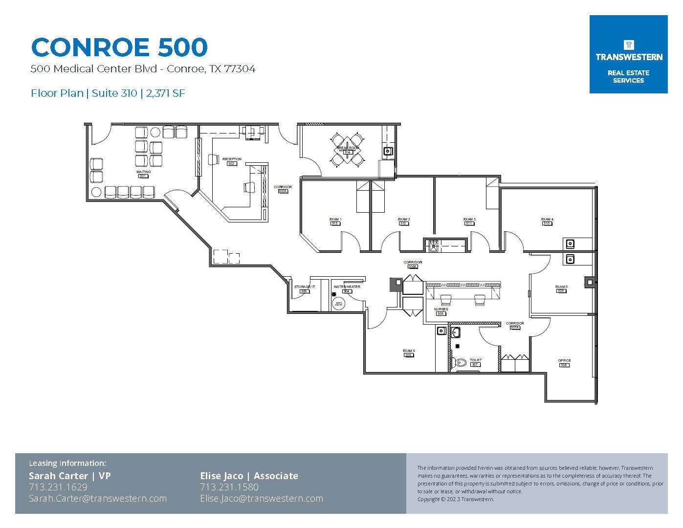 500 Medical Center Blvd, Conroe, TX à louer Plan d’étage– Image 1 sur 1