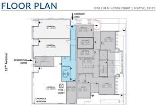 452 12th Ave S, Seattle, WA à louer Plan d’étage– Image 2 sur 2