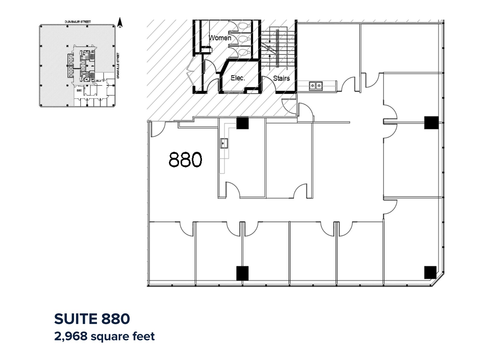 609 Granville St, Vancouver, BC à louer Plan d’étage– Image 1 sur 1