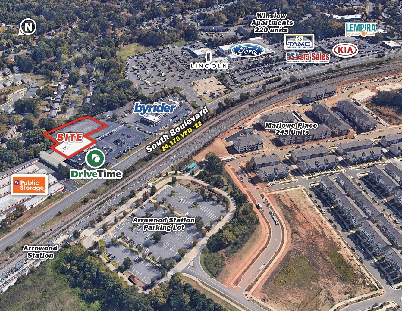 7301 South Blvd, Charlotte, NC à louer Photo de l’immeuble– Image 1 sur 5