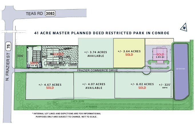 N Frazier St & Frazier Commerce Drive, Conroe, TX à louer - Plan de site – Image 2 sur 2