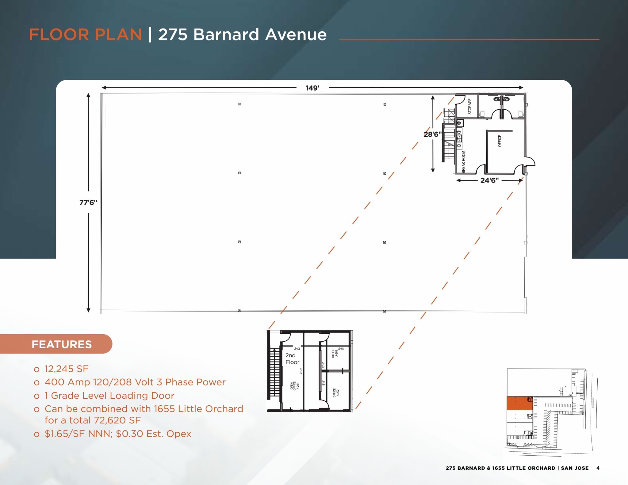 1655 Little Orchard St, San Jose, CA à louer Plan d’étage– Image 1 sur 2