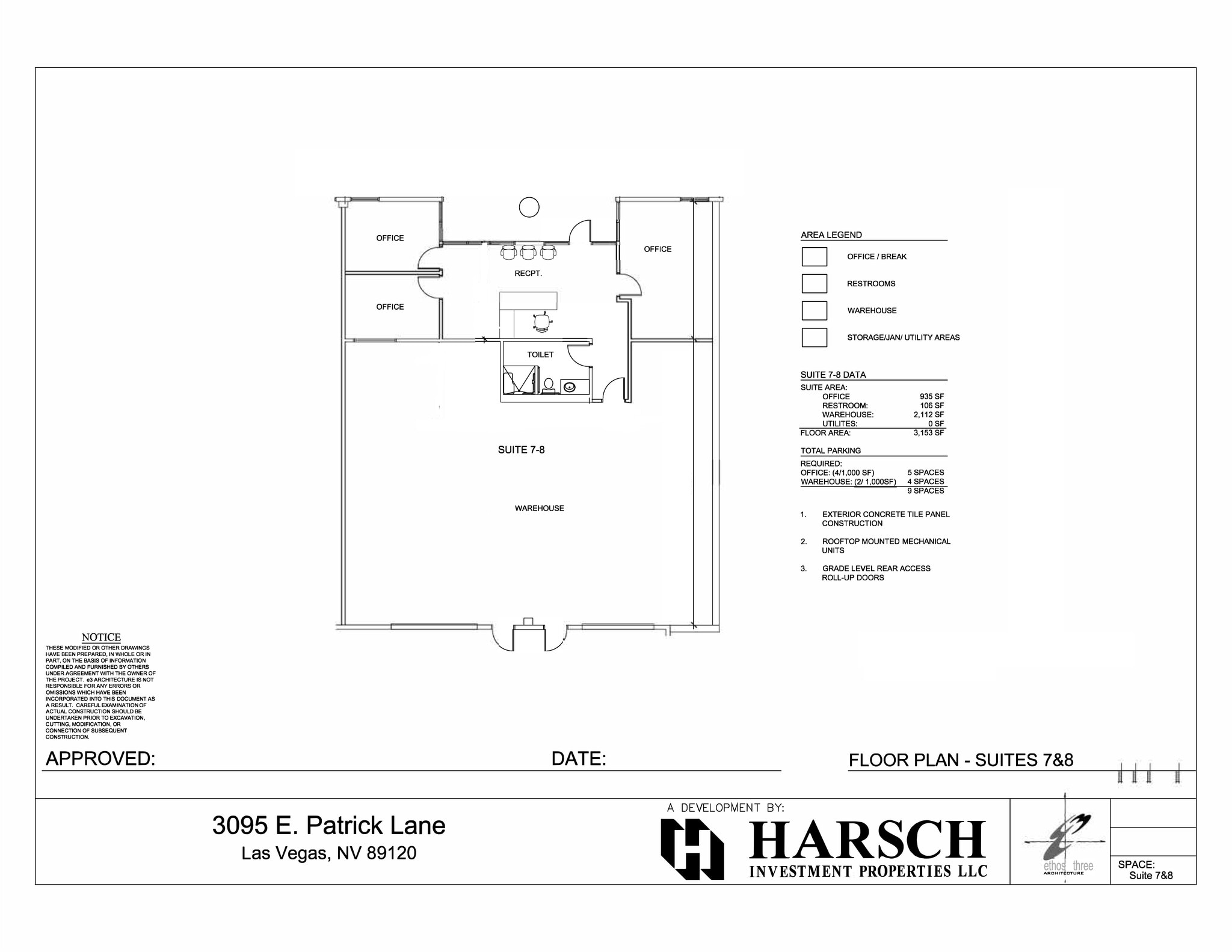 3035 E Patrick Ln, Las Vegas, NV à louer Plan de site– Image 1 sur 8