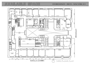 233 Broadway, New York, NY à louer Plan d’étage– Image 1 sur 7