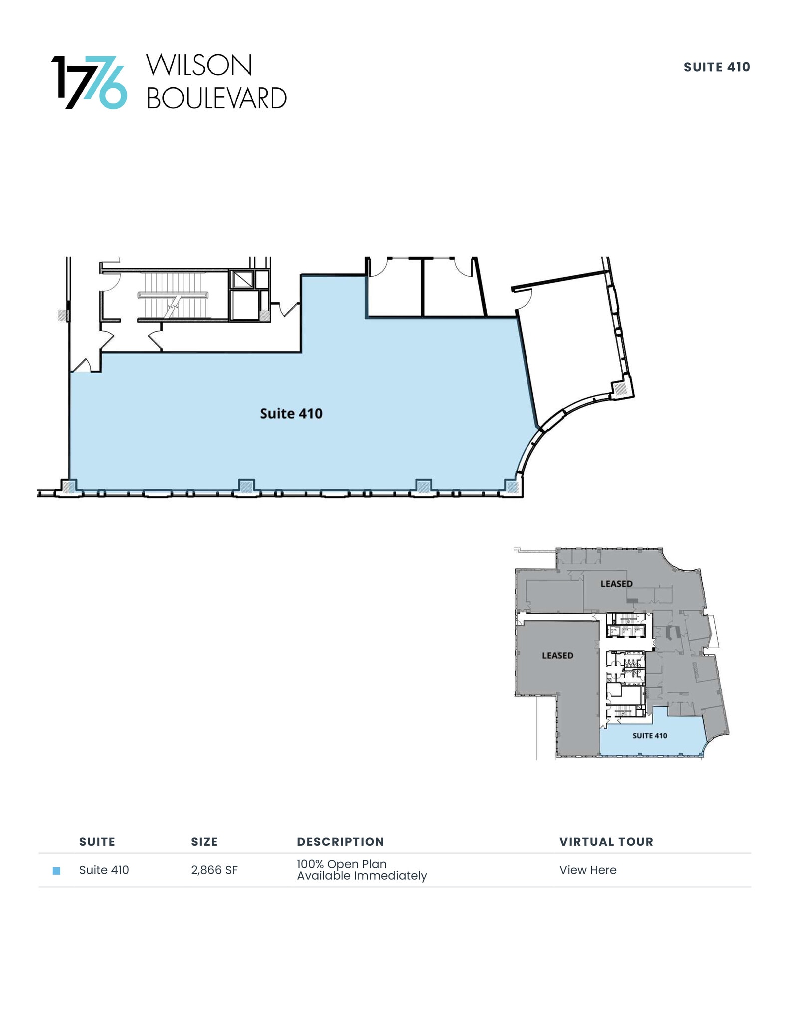 1776 Wilson Blvd, Arlington, VA à louer Plan d’étage– Image 1 sur 1