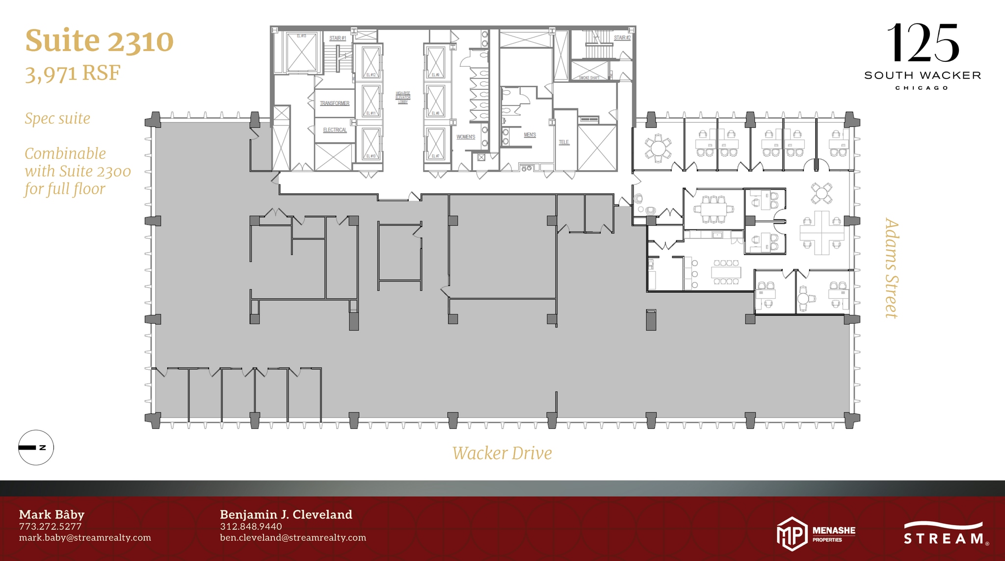 125 S Wacker Dr, Chicago, IL à louer Plan d’étage– Image 1 sur 1