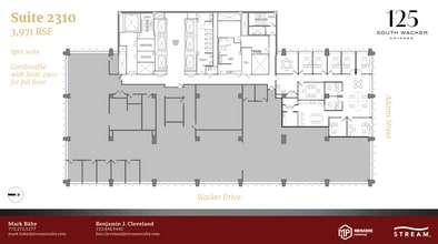 125 S Wacker Dr, Chicago, IL à louer Plan d’étage– Image 1 sur 1
