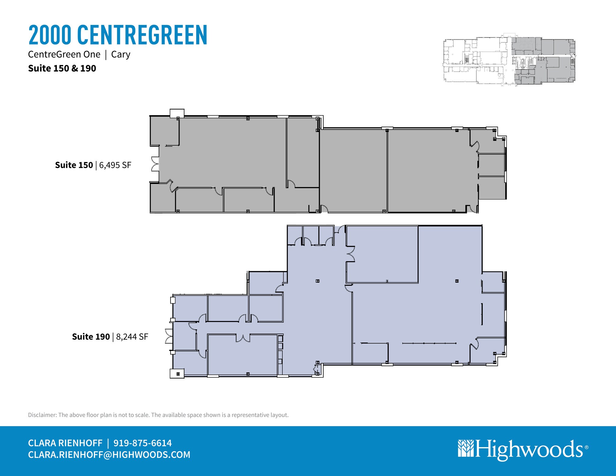 2000 CentreGreen Way, Cary, NC à louer Plan d’étage– Image 1 sur 2