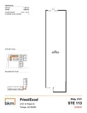 2121 S Priest Dr, Tempe, AZ à louer Plan d’étage– Image 1 sur 1