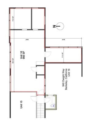 940 Dwight Way, Berkeley, CA 94710 - Lot 16 - - Plan d’étage - Image 1 of 1
