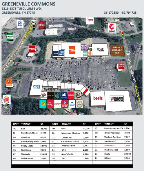 1317-1386 Tusculum Blvd, Greeneville, TN à louer - Photo de l’immeuble – Image 2 sur 7