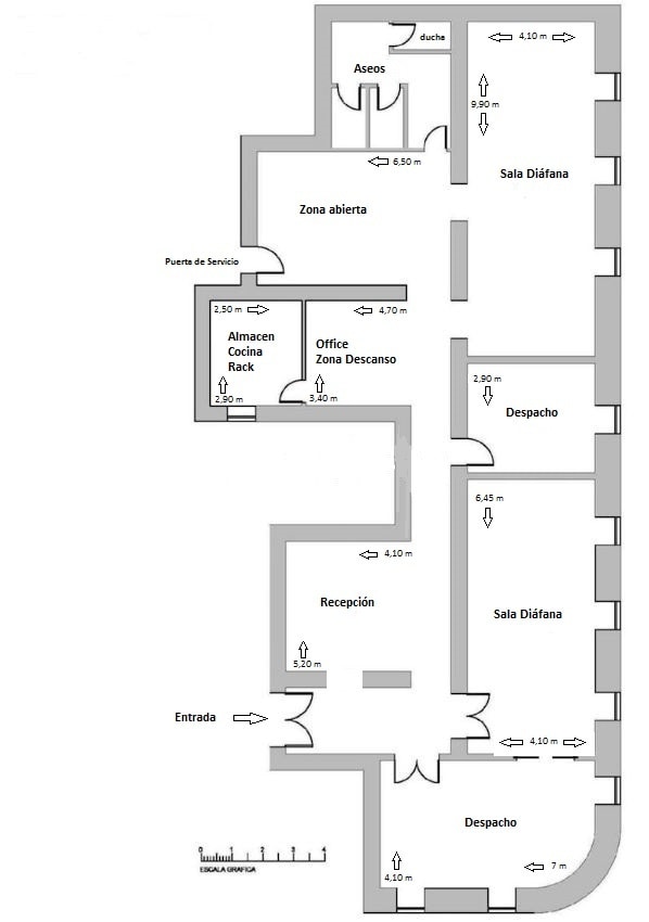 Bureau dans Madrid, Madrid à louer Plan d’étage– Image 1 sur 1