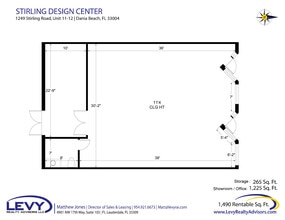 1249 Stirling Rd, Dania Beach, FL à louer Plan d’étage– Image 2 sur 7