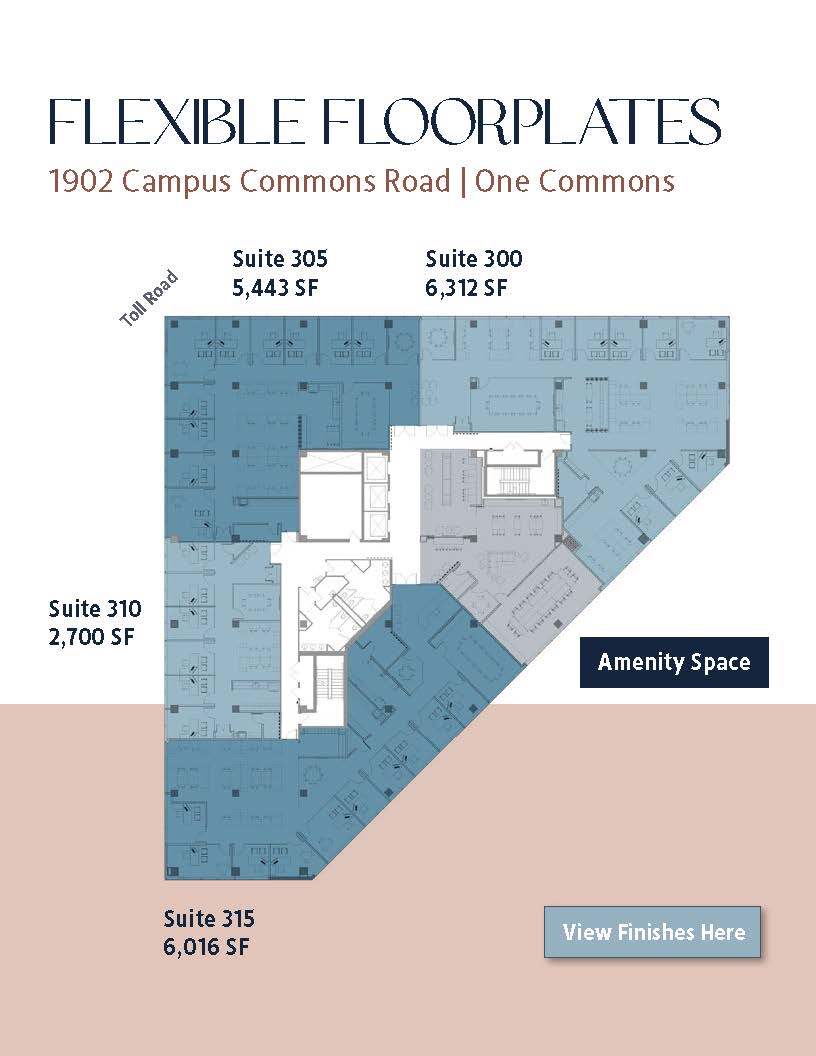 1900 Campus Commons Dr, Reston, VA à louer Plan d’étage– Image 1 sur 1