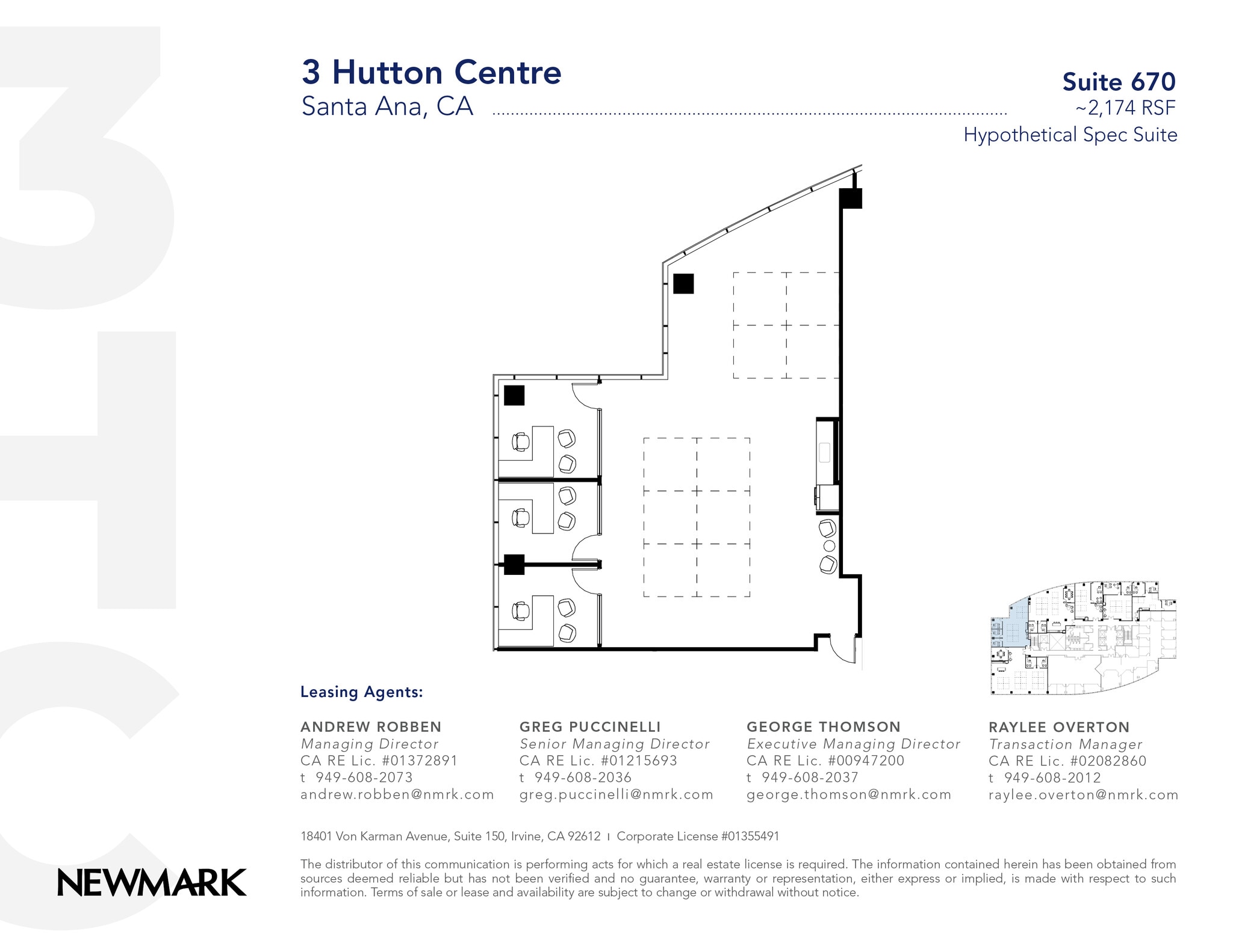 3 Hutton Centre Dr, Santa Ana, CA à louer Plan d’étage– Image 1 sur 2