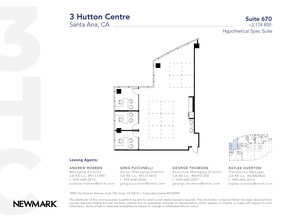 3 Hutton Centre Dr, Santa Ana, CA à louer Plan d’étage– Image 1 sur 2