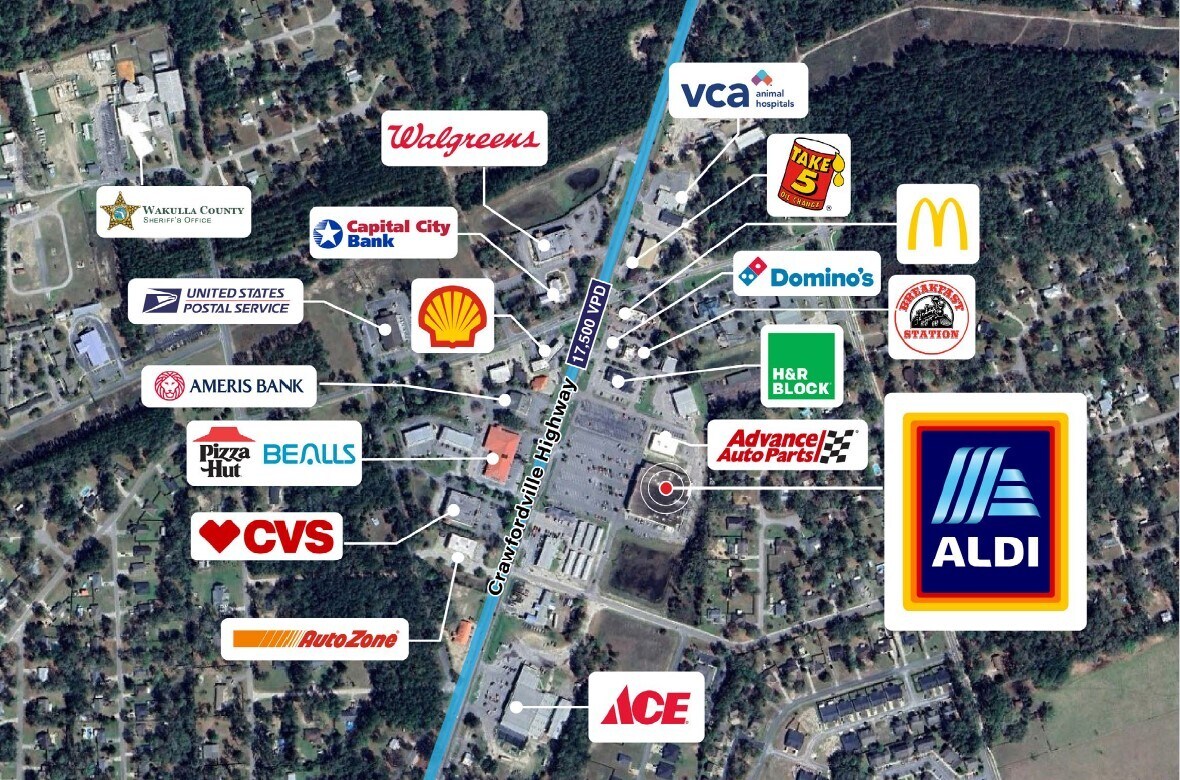 2629 Crawfordville Hwy, Crawfordville, FL à louer Photo de l’immeuble– Image 1 sur 6