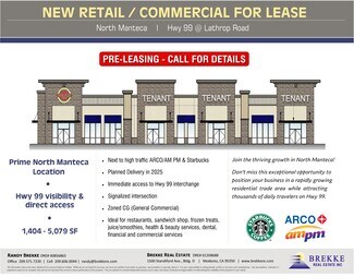 Plus de détails pour Hwy 99 & Lathrop Rd, Manteca, CA - Local commercial à louer