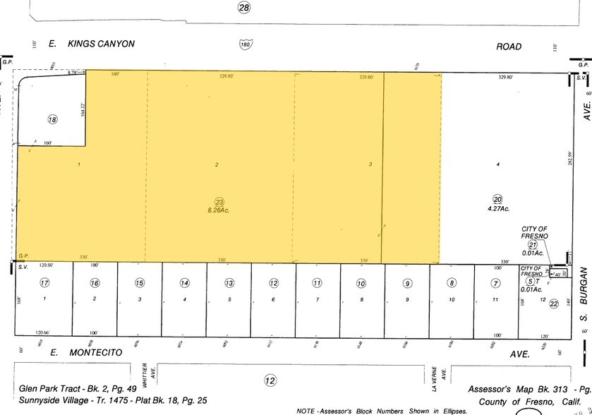 6039 E Kings Canyon Rd, Fresno, CA à louer - Plan cadastral – Image 2 sur 2