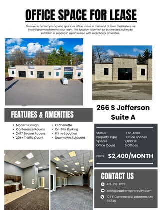 Plus de détails pour 266 S Jefferson Ave, Lebanon, MO - Bureau à louer