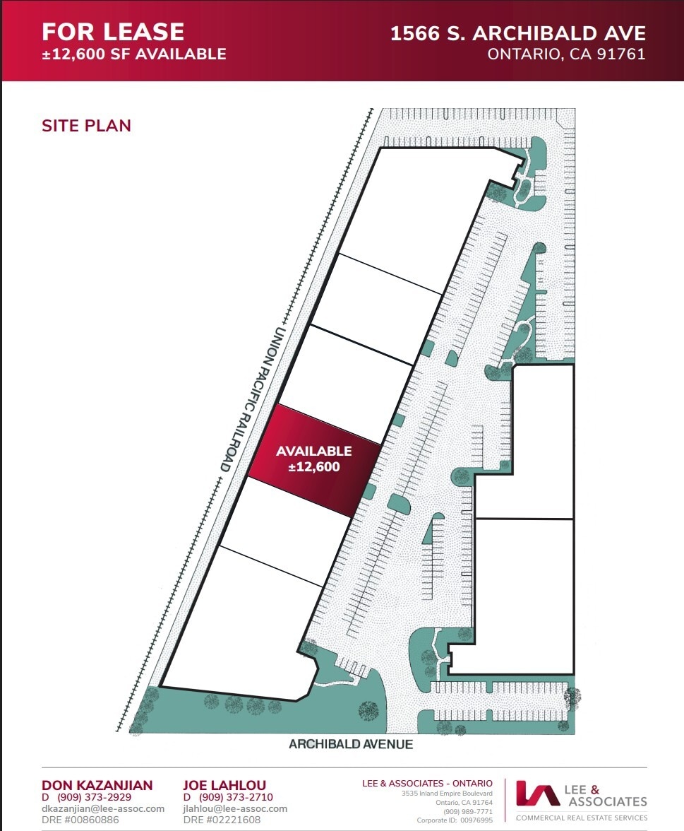 1550-1590 S Archibald Ave, Ontario, CA à louer Plan d’étage– Image 1 sur 1