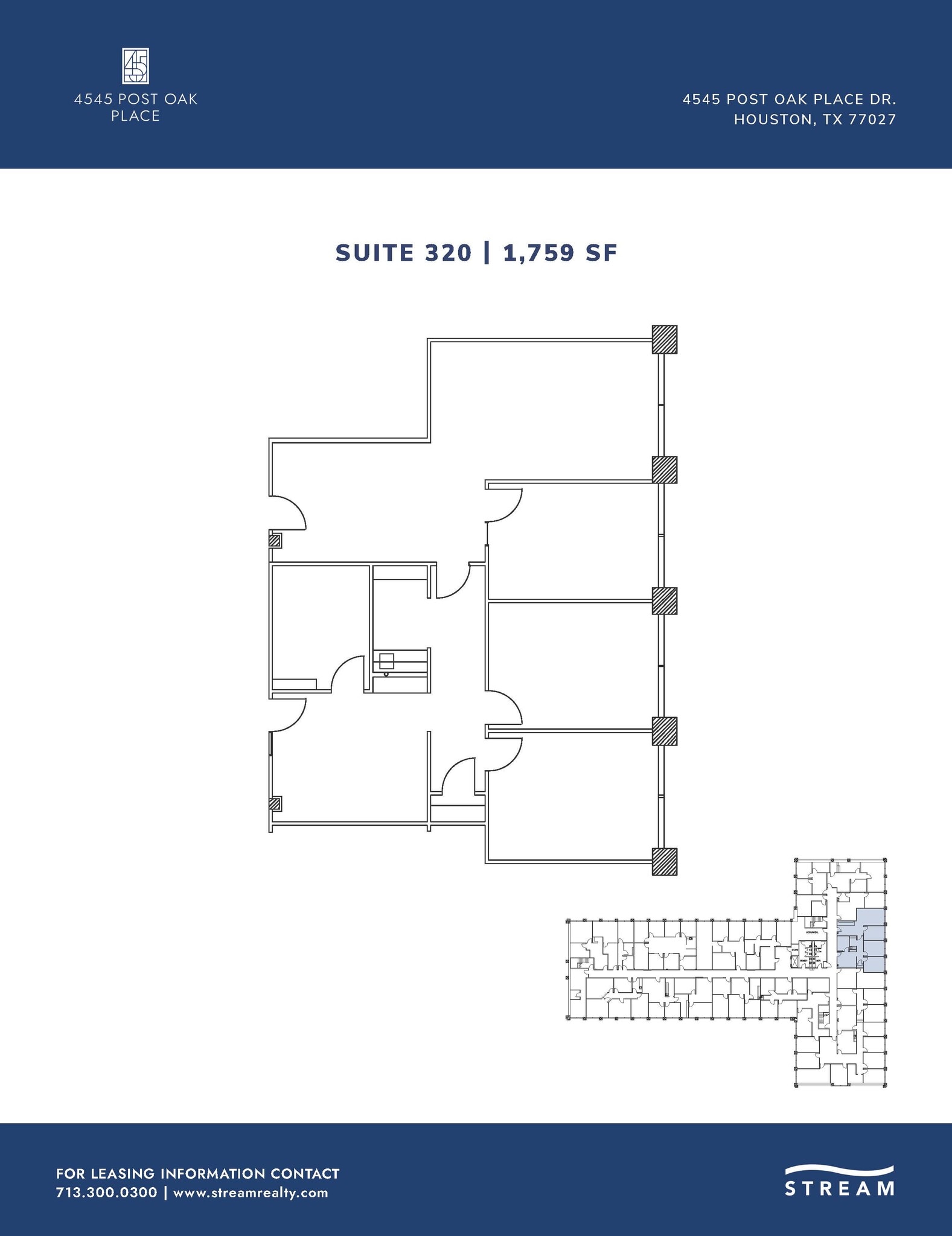 4545 Post Oak Pl, Houston, TX à louer Plan d’étage– Image 1 sur 1