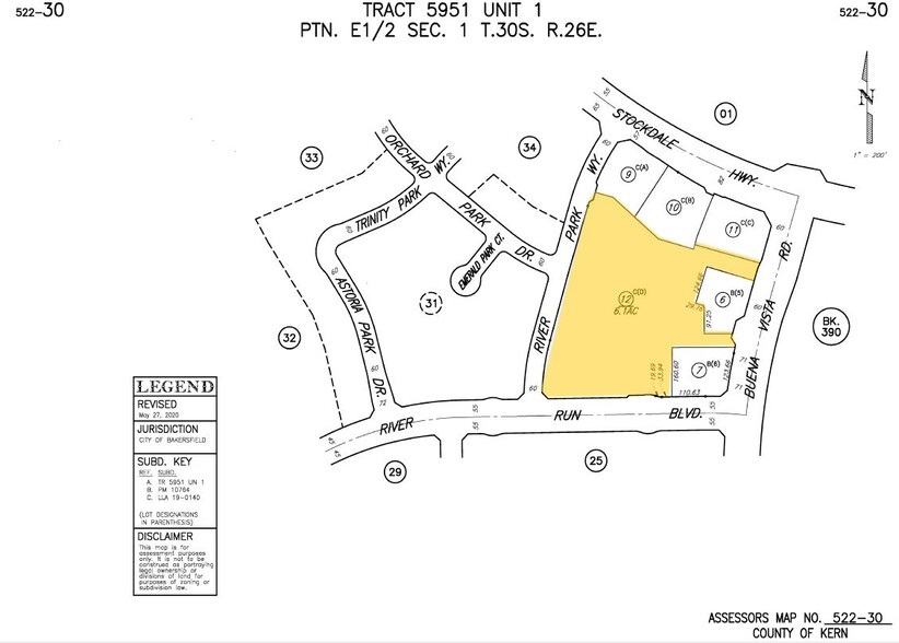 Buena Vista Rd, Bakersfield, CA à louer - Plan cadastral – Image 2 sur 2