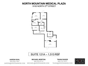 9100 N 2nd St, Phoenix, AZ à louer Plan d’étage– Image 1 sur 1