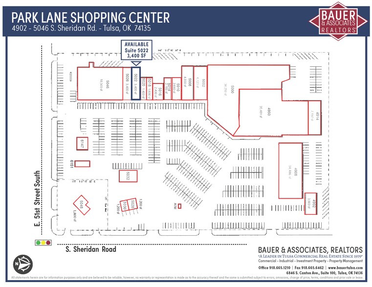 4902-5046 S Sheridan Rd, Tulsa, OK à louer - Plan de site – Image 3 sur 10