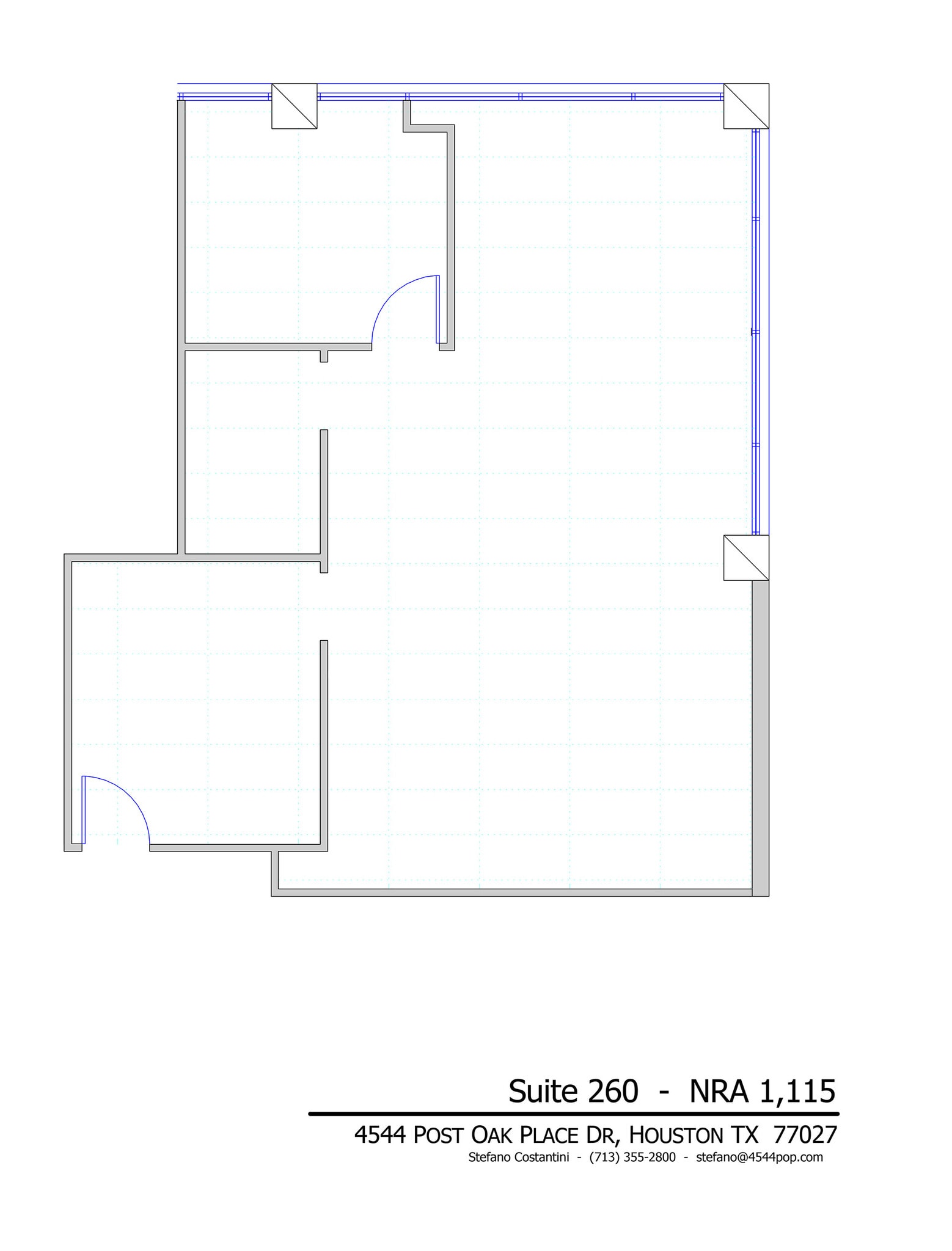 4544 Post Oak Pl, Houston, TX à louer Plan d’étage– Image 1 sur 1