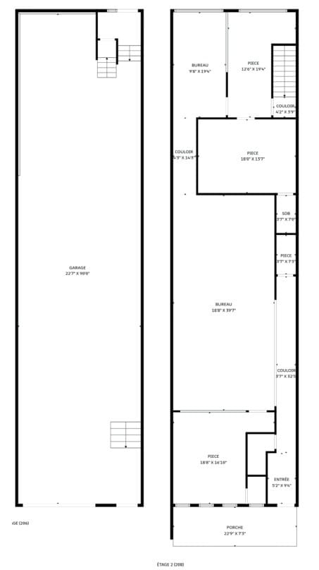 206-208 Boul Crémazie E Crémazie E, Montréal, QC à louer Plan d’étage– Image 1 sur 1