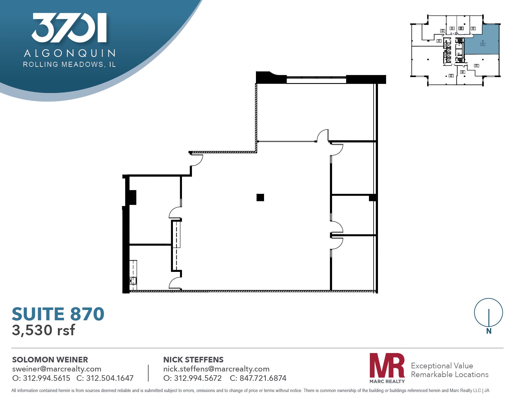 3701 Algonquin Rd, Rolling Meadows, IL à louer Plan d’étage– Image 1 sur 7