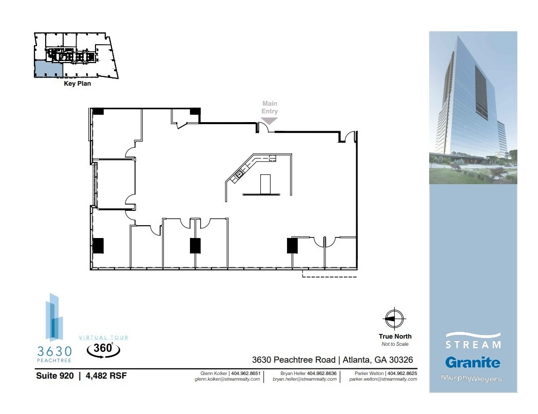 3630 Peachtree Rd NE, Atlanta, GA à louer Plan d’étage– Image 1 sur 1