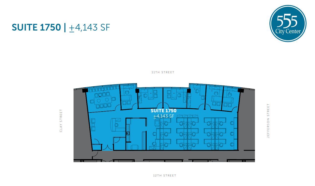 555 12th St, Oakland, CA à louer Plan d’étage– Image 1 sur 1