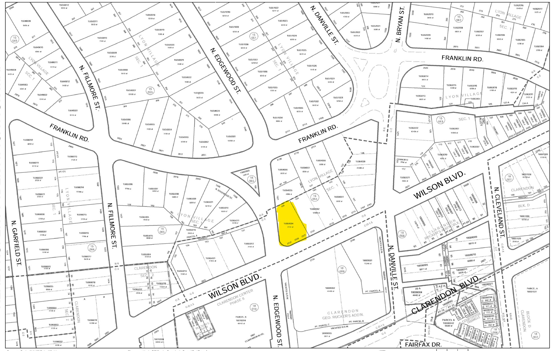 2727-2731 Wilson Blvd, Arlington, VA à louer Plan cadastral– Image 1 sur 2