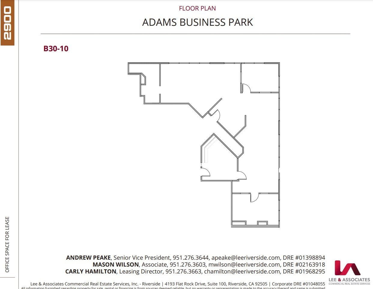2900 Adams St, Riverside, CA à louer Plan d’étage– Image 1 sur 1