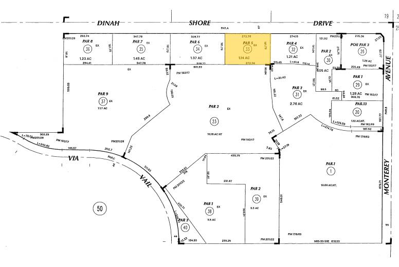 72817 Dinah Shore Dr, Rancho Mirage, CA à louer - Plan cadastral – Image 3 sur 7