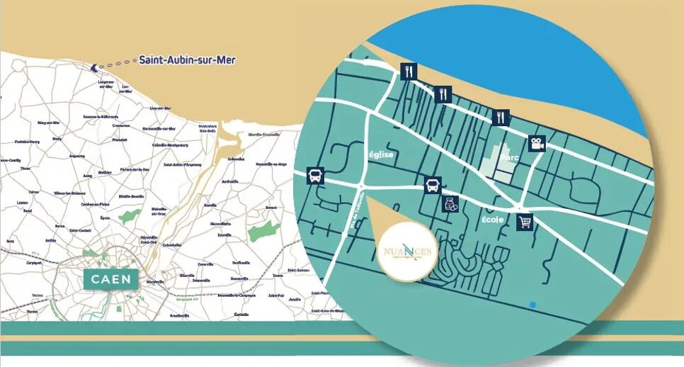 Local commercial dans Saint-Aubin-sur-Mer à vendre - Photo de l’immeuble – Image 2 sur 6