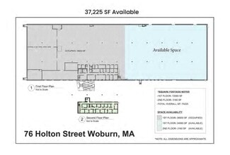 76 Holton St, Woburn, MA à louer Plan d’étage– Image 1 sur 1