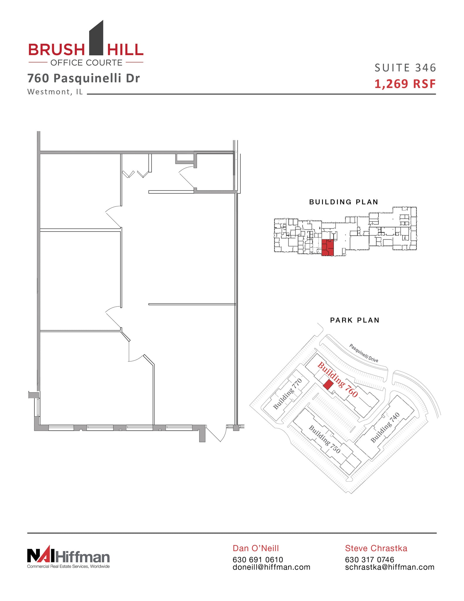 740 Pasquinelli Dr, Westmont, IL à louer Plan d’étage– Image 1 sur 1