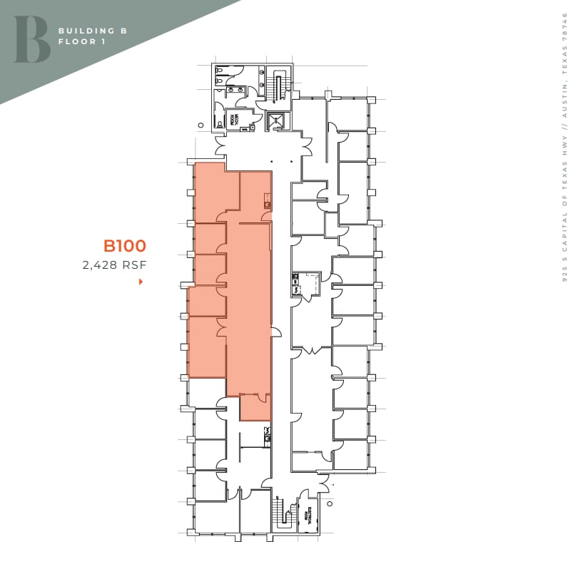 925 Capital Of Texas S, Austin, TX à louer Plan d’étage– Image 1 sur 1
