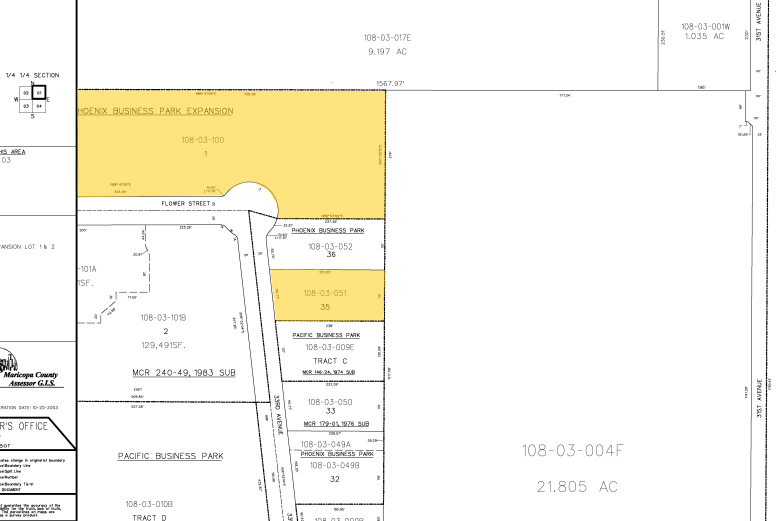 3310-3334 W Flower St, Phoenix, AZ à louer - Plan cadastral – Image 2 sur 9