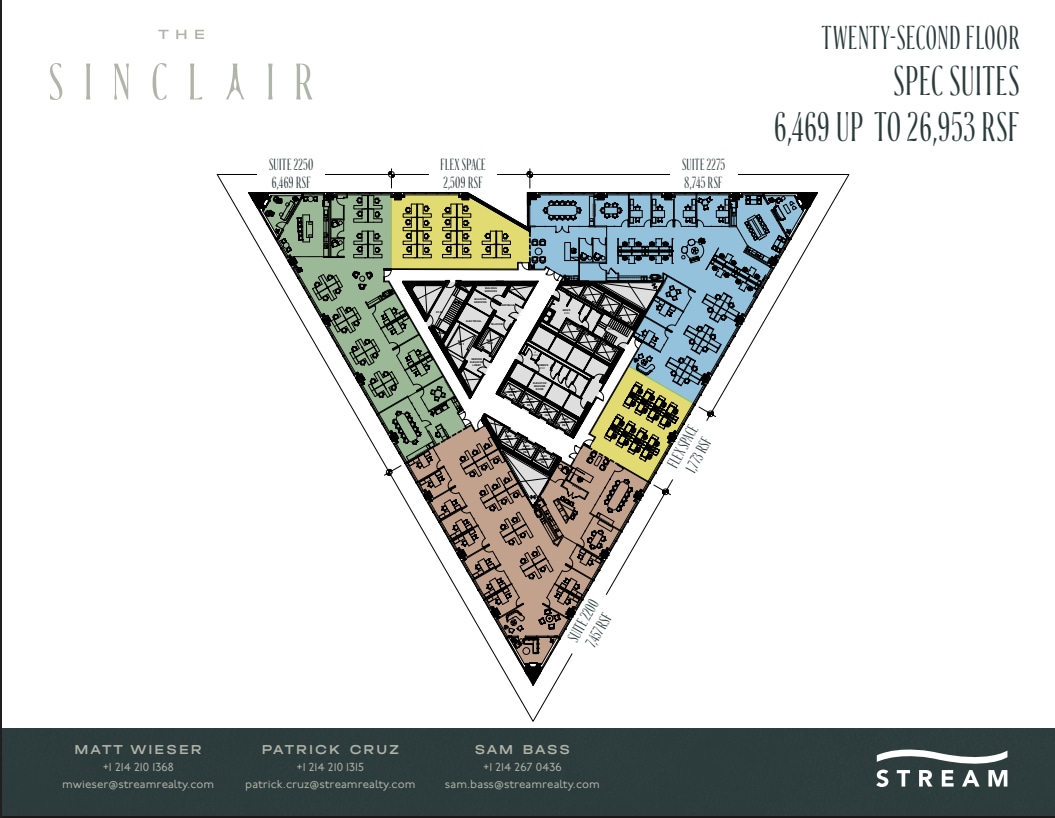 401 N Ervay St, Dallas, TX à louer Plan d’étage– Image 1 sur 1
