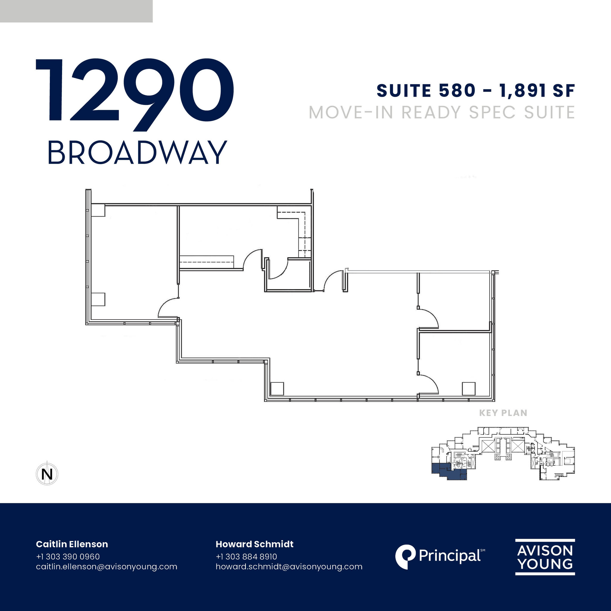 1290 Broadway, Denver, CO à louer Plan d’étage– Image 1 sur 1