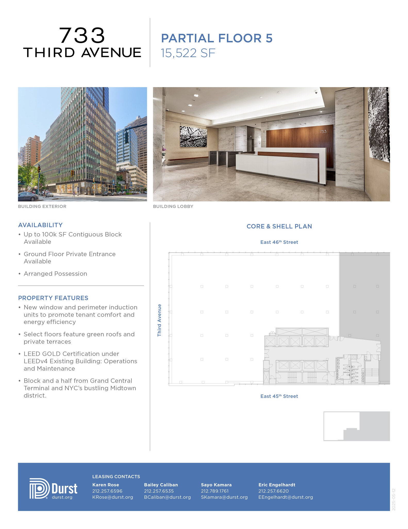 733 Third Ave, New York, NY à louer Plan d’étage– Image 1 sur 1