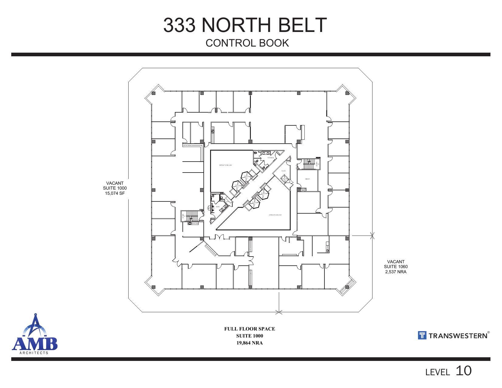 333 N Sam Houston Pky E, Houston, TX à louer Plan d’étage– Image 1 sur 1
